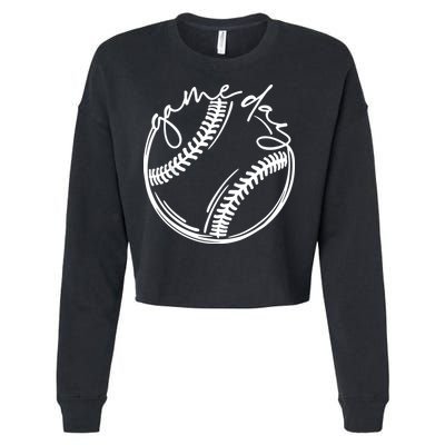 Game Day Baseball Baseball Life, Softball Life For Mom Cropped Pullover Crew