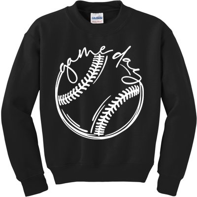 Game Day Baseball Baseball Life, Softball Life For Mom Kids Sweatshirt