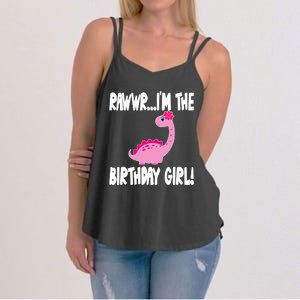 Girl Dinosaur Birthday Party - I'm The Birthday Girl Women's Strappy Tank