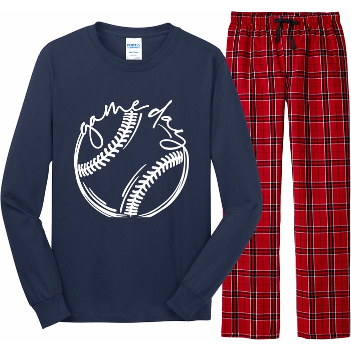 Game Day Baseball Baseball Life, Softball Life For Mom Long Sleeve Pajama Set