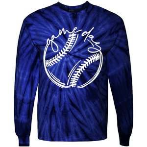 Game Day Baseball Baseball Life, Softball Life For Mom Tie-Dye Long Sleeve Shirt