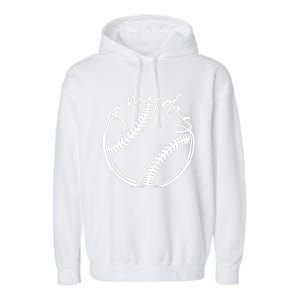 Game Day Baseball Baseball Life, Softball Life For Mom Garment-Dyed Fleece Hoodie