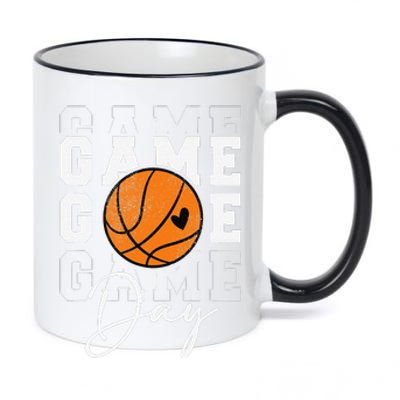 Game Day Basketball Boy Girl Basketball Mom 11oz Black Color Changing Mug