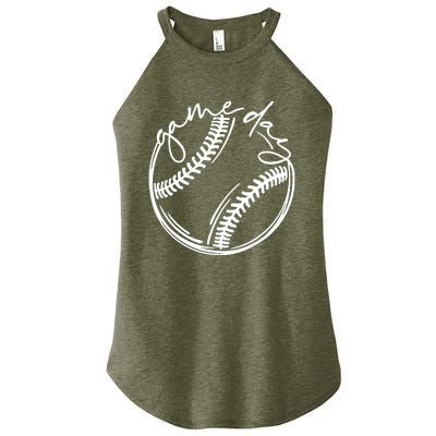 Game Day Baseball Baseball Life, Softball Life For Mom Women’s Perfect Tri Rocker Tank