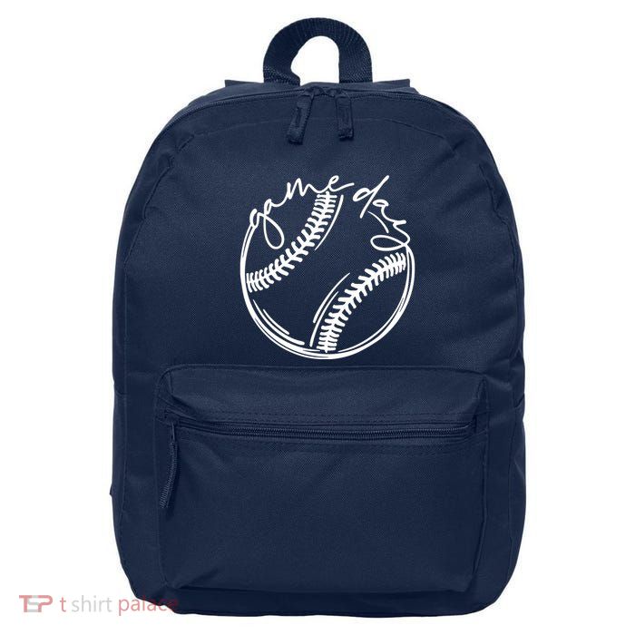 Game Day Baseball Baseball Life, Softball Life For Mom 16 in Basic Backpack