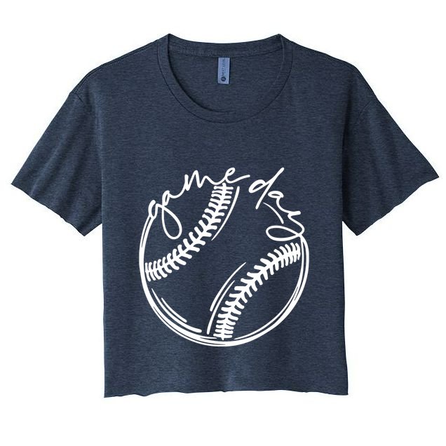 Game Day Baseball Baseball Life, Softball Life For Mom Crop Top