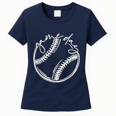 Game Day Baseball Baseball Life, Softball Life For Mom Womens T-Shirt