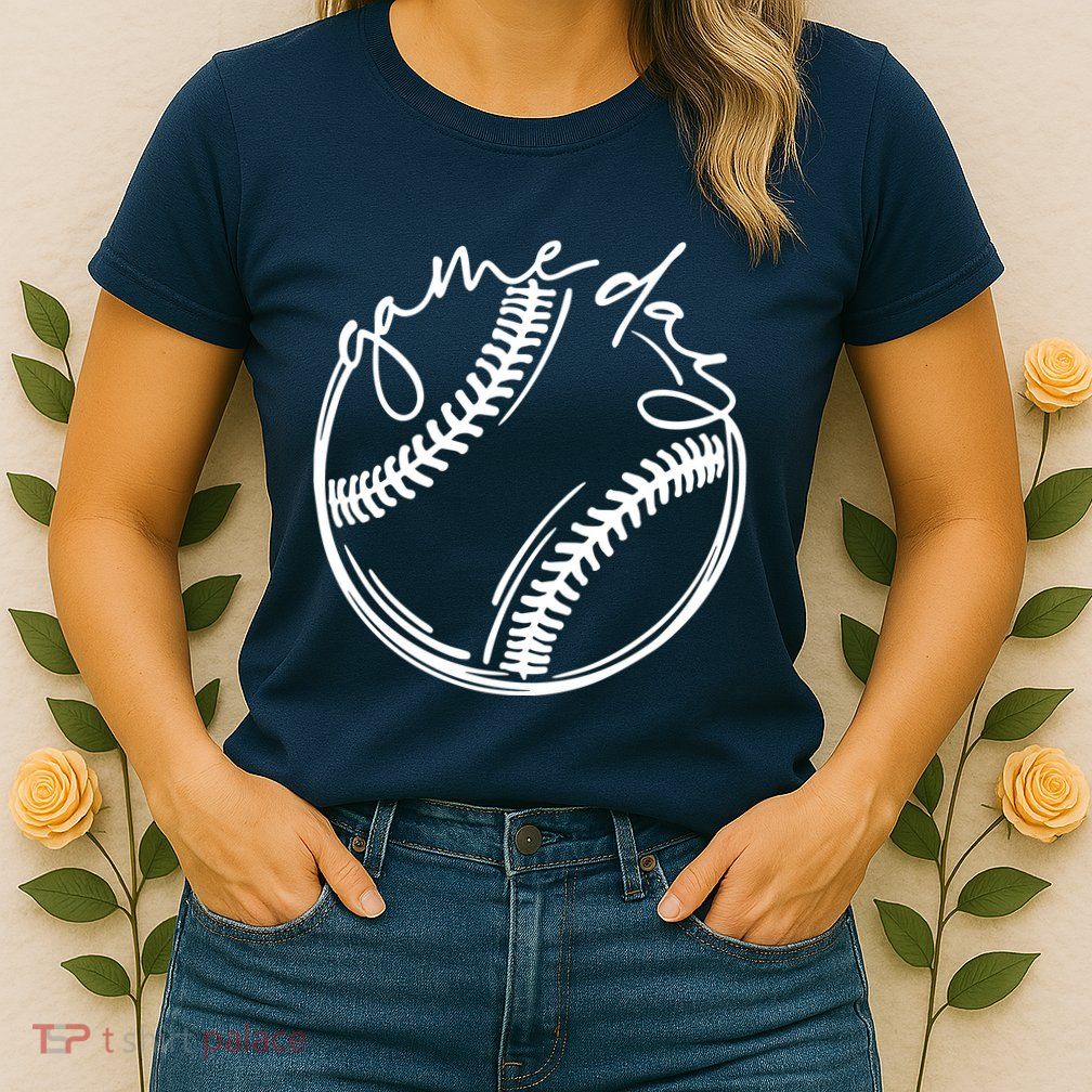 Game Day Baseball Baseball Life, Softball Life For Mom Womens T-Shirt