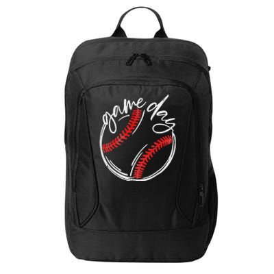 Game Day Baseball Baseball Life Softball Life For Mom City Backpack