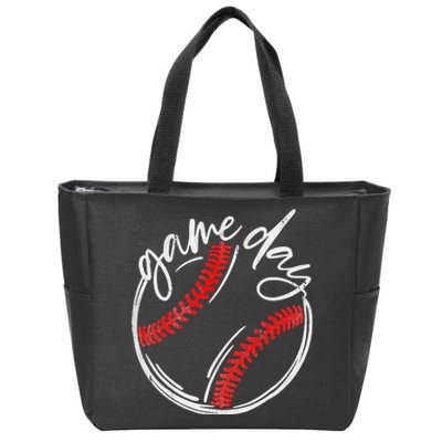 Game Day Baseball Baseball Life Softball Life For Mom Zip Tote Bag