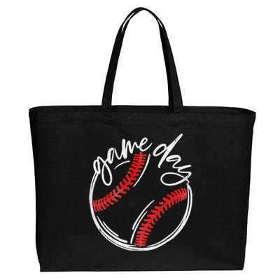 Game Day Baseball Baseball Life Softball Life For Mom Cotton Canvas Jumbo Tote