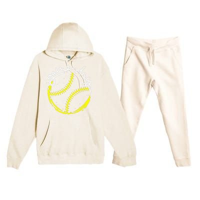 Game Day Baseball Life, Softball Life For Mom Premium Hooded Sweatsuit Set