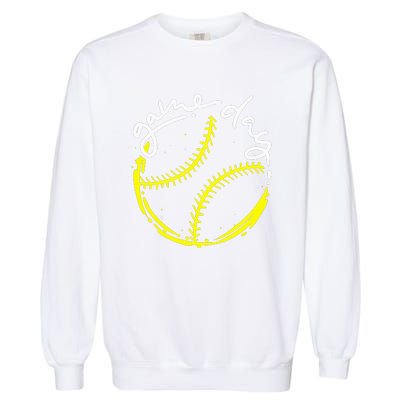 Game Day Baseball Life, Softball Life For Mom Garment-Dyed Sweatshirt