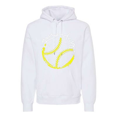 Game Day Baseball Life, Softball Life For Mom Premium Hoodie