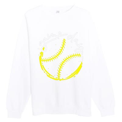 Game Day Baseball Life, Softball Life For Mom Premium Crewneck Sweatshirt