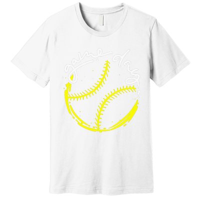 Game Day Baseball Life, Softball Life For Mom Premium T-Shirt