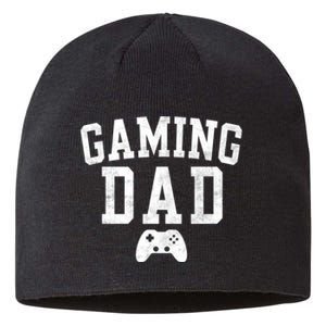 Gaming Dad Classic Bold Font FatherS Day Daddy Sustainable Beanie