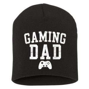 Gaming Dad Classic Bold Font FatherS Day Daddy Short Acrylic Beanie