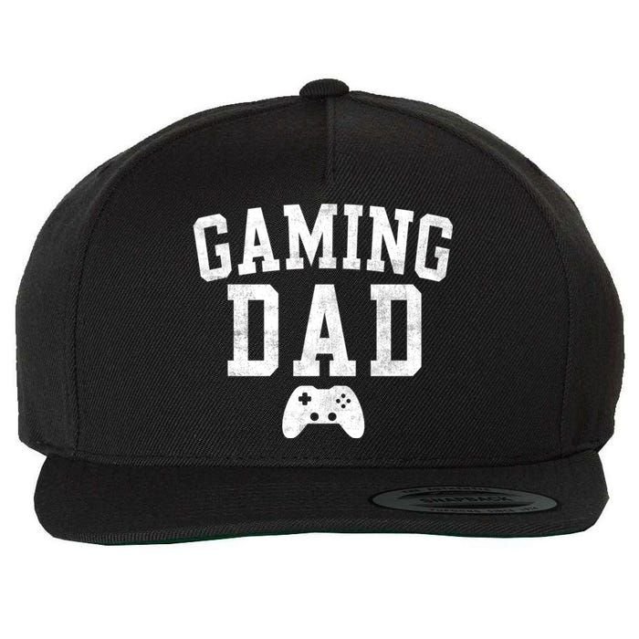 Gaming Dad Classic Bold Font FatherS Day Daddy Wool Snapback Cap