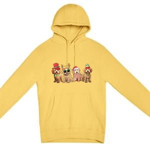 Golden Doodle Christmas Dogs Xmas Lights Christmas Xmas Tree Gift Premium Pullover Hoodie