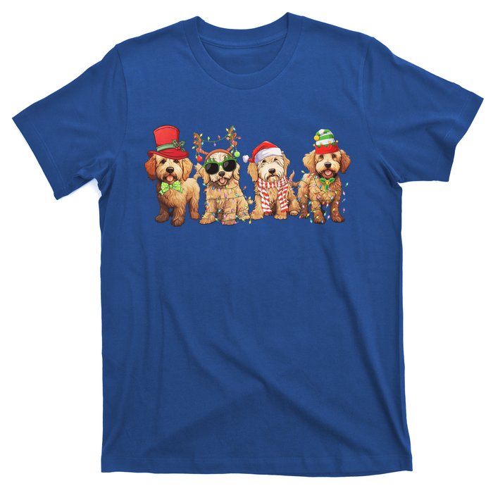 Golden Doodle Christmas Dogs Xmas Lights Christmas Xmas Tree Gift T-Shirt