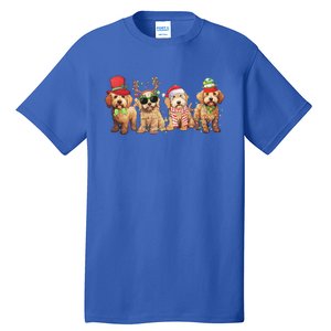 Golden Doodle Christmas Dogs Xmas Lights Christmas Xmas Tree Gift Tall T-Shirt