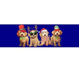 Golden Doodle Christmas Dogs Xmas Lights Christmas Xmas Tree Gift Bumper Sticker