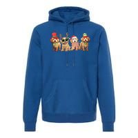 Golden Doodle Christmas Dogs Xmas Lights Christmas Xmas Tree Gift Premium Hoodie