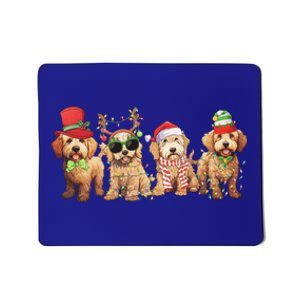 Golden Doodle Christmas Dogs Xmas Lights Christmas Xmas Tree Gift Mousepad