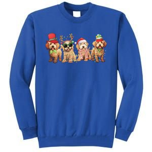 Golden Doodle Christmas Dogs Xmas Lights Christmas Xmas Tree Gift Tall Sweatshirt