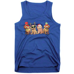 Golden Doodle Christmas Dogs Xmas Lights Christmas Xmas Tree Gift Tank Top