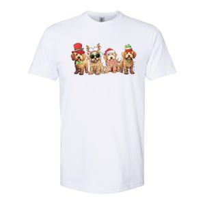 Golden Doodle Christmas Dogs Xmas Lights Christmas Xmas Tree Gift Softstyle CVC T-Shirt