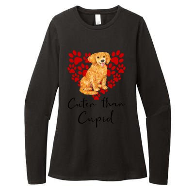 Goldie Dog Cuter Than Cupid Golden Retriever Valentines Day Cute Gift Womens CVC Long Sleeve Shirt