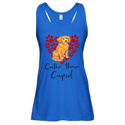 Goldie Dog Cuter Than Cupid Golden Retriever Valentines Day Cute Gift Ladies Essential Flowy Tank