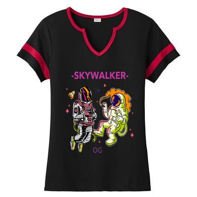 Greatest Dad Cannabis Strain Skywalker Og Weed Design Ladies Halftime Notch Neck Tee