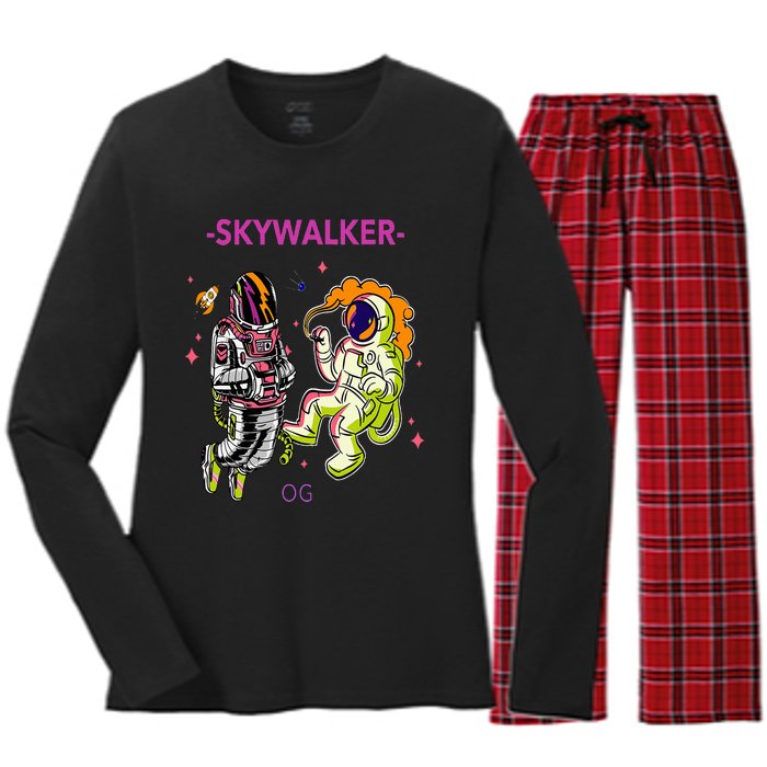 Greatest Dad Cannabis Strain Skywalker Og Weed Design Women's Long Sleeve Flannel Pajama Set 