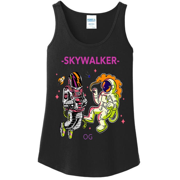 Greatest Dad Cannabis Strain Skywalker Og Weed Design Ladies Essential Tank