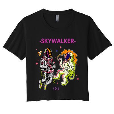 Greatest Dad Cannabis Strain Skywalker Og Weed Design Women's Crop Top Tee