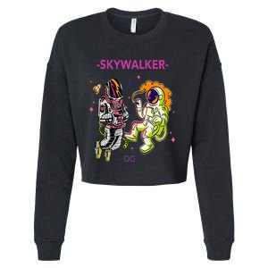 Greatest Dad Cannabis Strain Skywalker Og Weed Design Cropped Pullover Crew