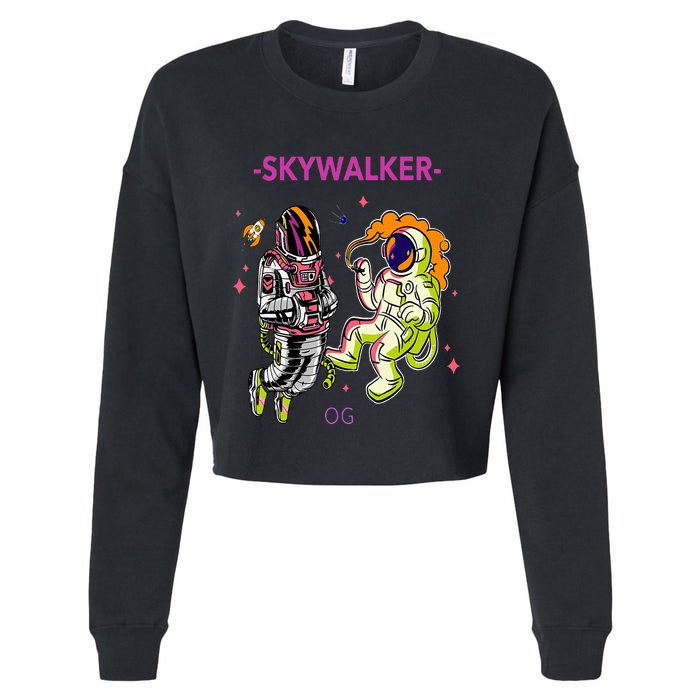 Greatest Dad Cannabis Strain Skywalker Og Weed Design Cropped Pullover Crew