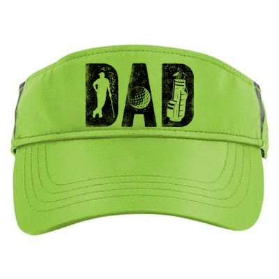 Golfing Dad Classic Bold Font FatherS Day Golf Daddy Adult Drive Performance Visor