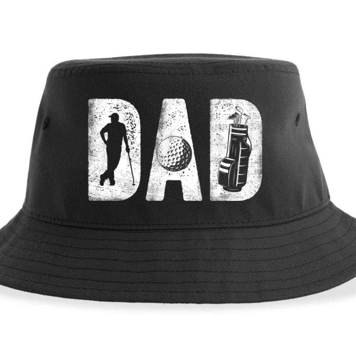 Golfing Dad Classic Bold Font FatherS Day Golf Daddy Sustainable Bucket Hat