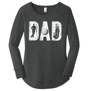 Golfing Dad Classic Bold Font FatherS Day Golf Daddy Women's Perfect Tri Tunic Long Sleeve Shirt