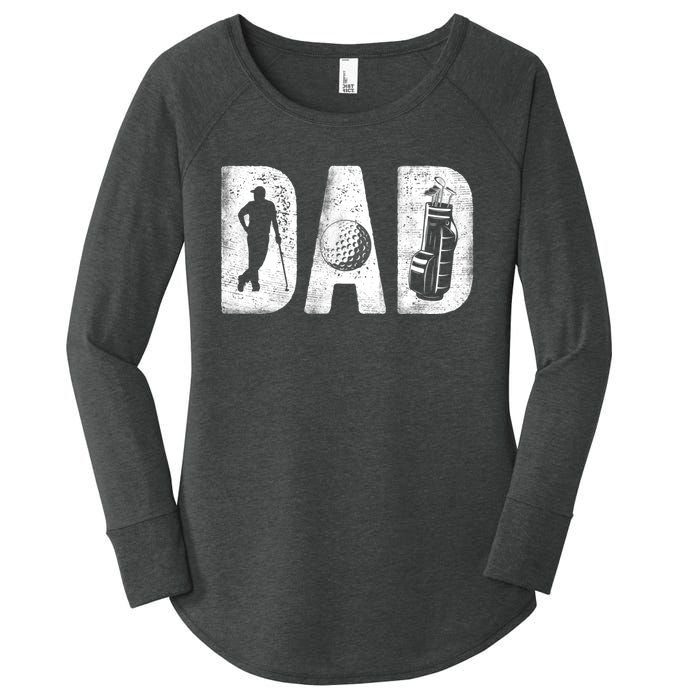 Golfing Dad Classic Bold Font FatherS Day Golf Daddy Women's Perfect Tri Tunic Long Sleeve Shirt