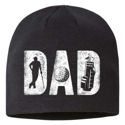 Golfing Dad Classic Bold Font FatherS Day Golf Daddy Sustainable Beanie