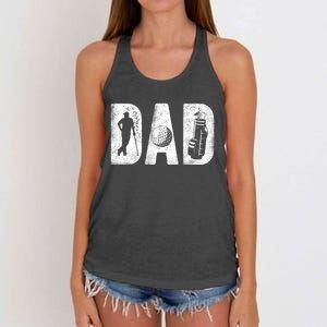 Golfing Dad Classic Bold Font FatherS Day Golf Daddy Women's Knotted Racerback Tank