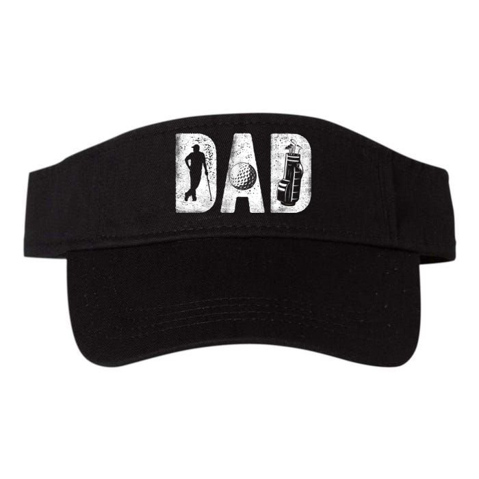 Golfing Dad Classic Bold Font FatherS Day Golf Daddy Valucap Bio-Washed Visor