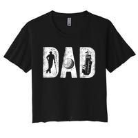 Golfing Dad Classic Bold Font FatherS Day Golf Daddy Women's Crop Top Tee