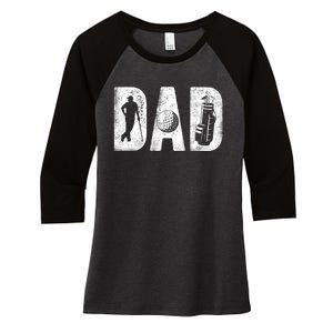 Golfing Dad Classic Bold Font FatherS Day Golf Daddy Women's Tri-Blend 3/4-Sleeve Raglan Shirt