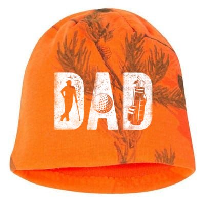 Golfing Dad Classic Bold Font FatherS Day Golf Daddy Kati - Camo Knit Beanie